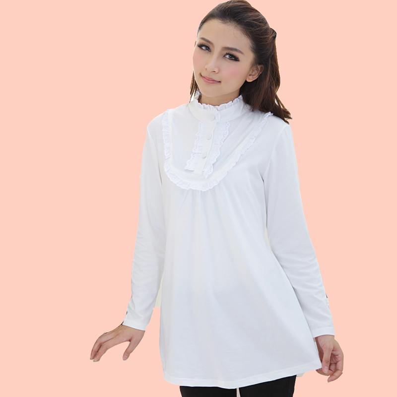 winter Fashion 100% cotton maternity clothing spring maternity basic shirt autumn maternity top long-sleeve basic shirt