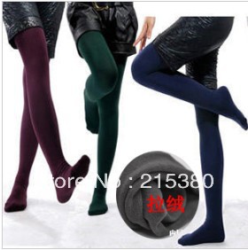 Winter Fashion Slim Fleece Tights cotton Pantyhose Warmers Leggings Women Stockings ,7 Colors, Add wool thickening