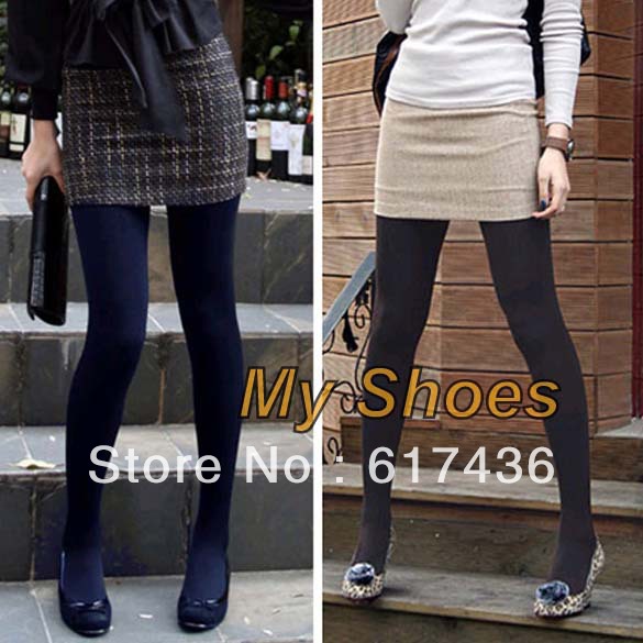 Winter Fashion Slim Fleece Tights Pantyhose Warmers Leggings Women Stockings 5 Colors 3329