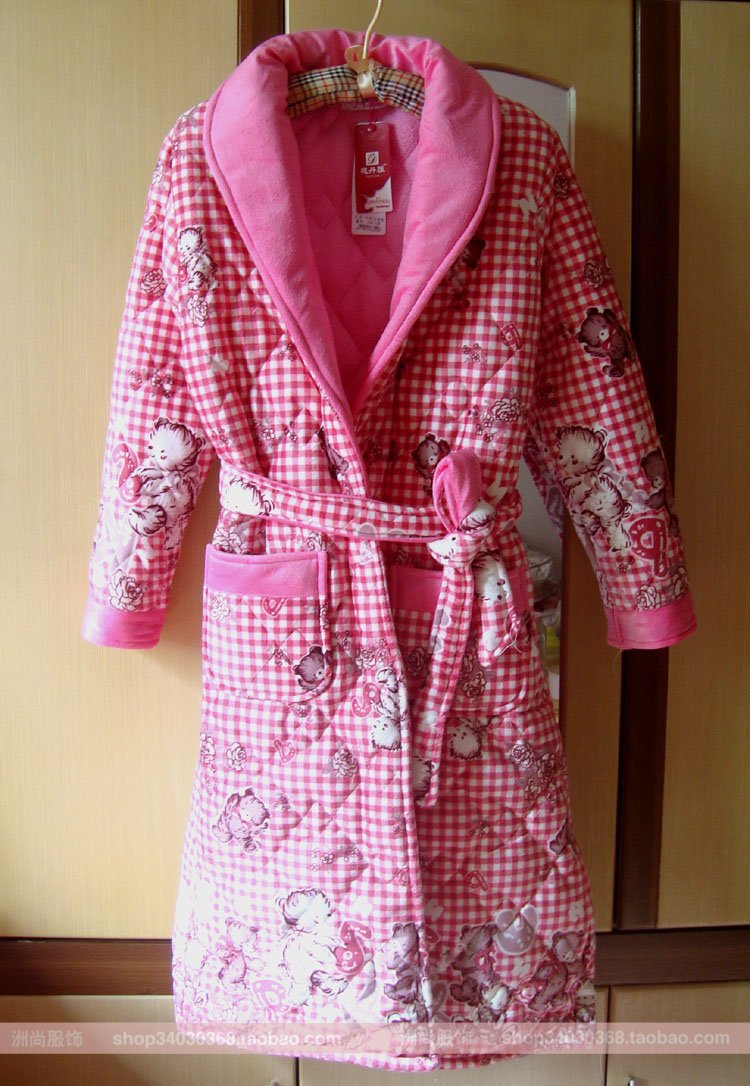 Winter female robe 2012 long-sleeve thickening fleece cotton-padded sleepwear cotton-padded jacket thermal lounge