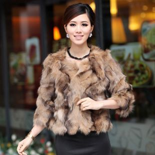 Winter fur whole fox fur short luxury design fashion fur coat normic thermal