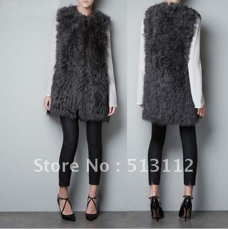 Winter Ladies Fashion Faux Fur Jacket Vests Fox Hair Size: XS-S-M-L-XL-XXL WT029 Free shipping by HK Post