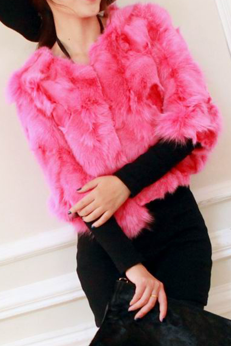 Winter luxurious fox fur short design outerwear p0007