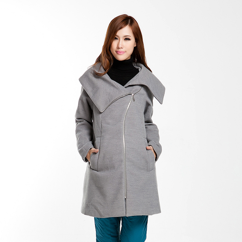 Winter maternity clothing maternity long design woolen outerwear