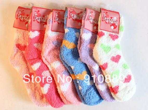 Winter must warm stripe sleep socks floor socks