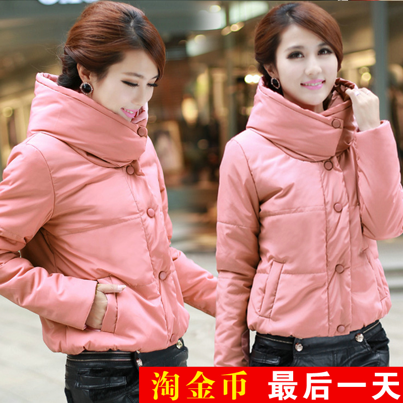 Winter new arrival 2012 fashion gentlewomen formal turtleneck thermal wadded jacket cotton-padded jacket solid color