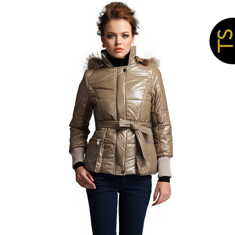 Winter straight fashion cotton-padded jacket female detachable fur collar cap fox fur cotton-padded jacket outerwear