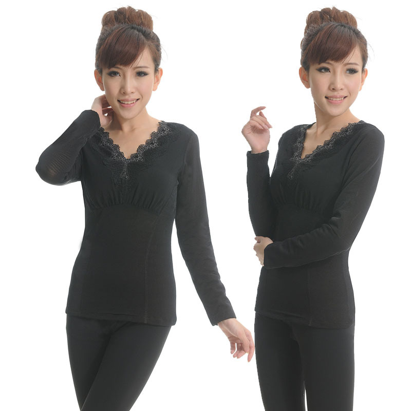 Winter super soft cashmere thermal shaper thickening plus velvet comfortable women's thermal set thermal underwear