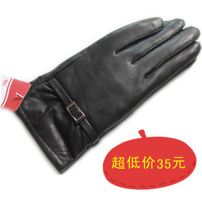 Winter thermal really sheepskin gloves women's sheepskin genuine leather cycling gloves super xingjiabi