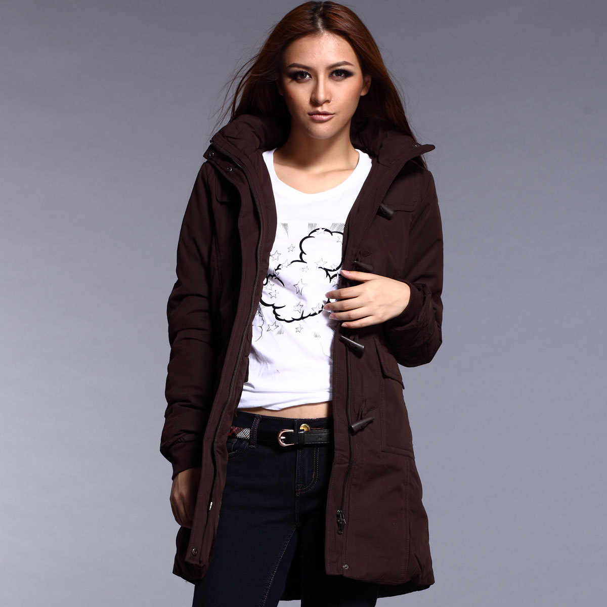 Winter TONLION female wadded jacket outerwear cotton-padded jacket cotton-padded jacket