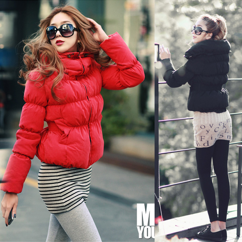 Winter wadded jacket slim design women's short cotton-padded jacket outerwear thickening puff sleeve small cotton-padded jacket