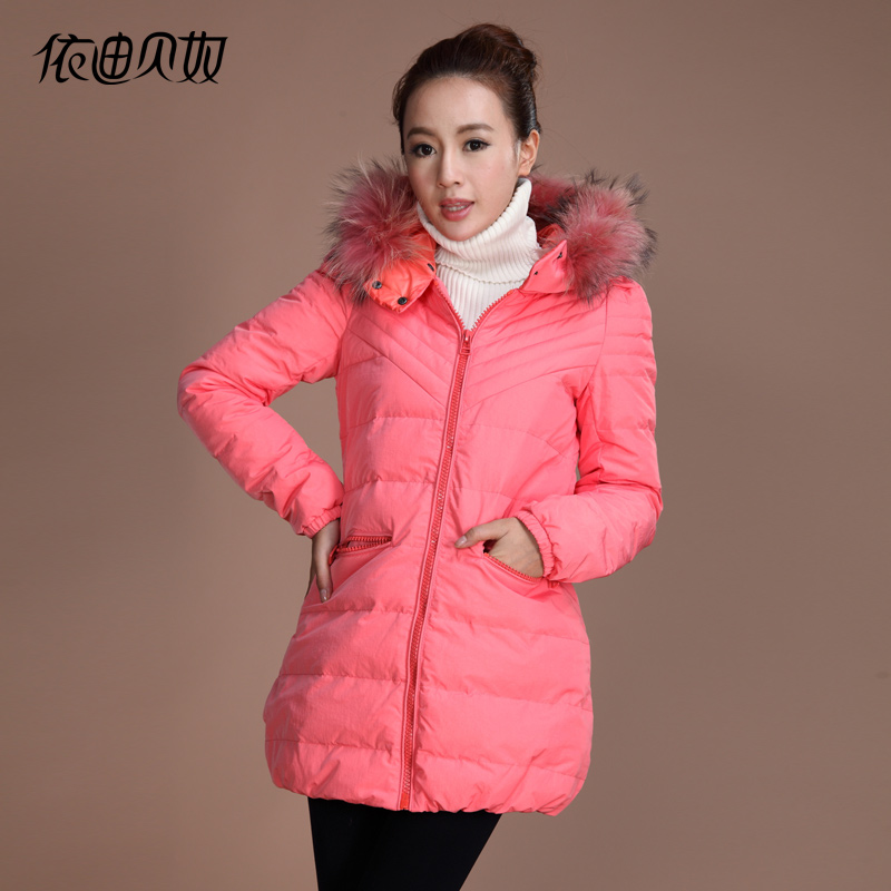 Winter women's 2012 fox fur collar fur medium-long down cotton clothes slim outerwear