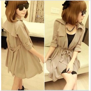 Winter women's 2013 spring fashion slim fifth sleeve chiffon patchwork trench c920 winter