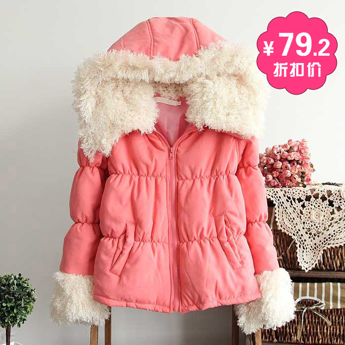 Winter women's 2139 sweet gentlewomen 2012 with a hood nelumbonucifera cotton-padded jacket wadded jacket cotton-padded jacket