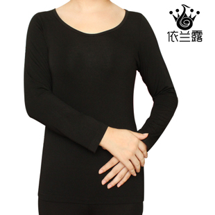 Winter women's basic top thermal underwear solid color o-neck long-sleeve modal long johns