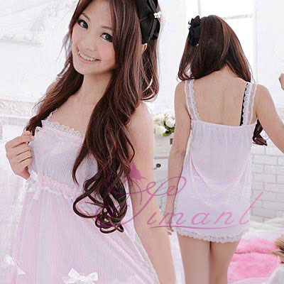 Wire cute spaghetti strap princess sexy nightgown summer lounge