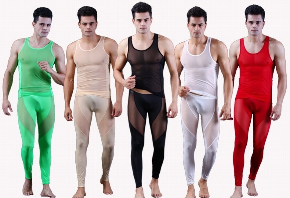 wj 2012 hot sale Male body shaping beauty care split set sexy nylon gauze thin