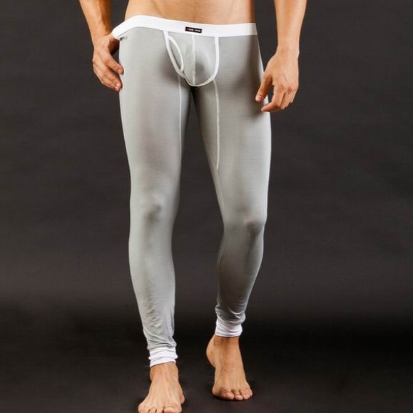 Wj network male long johns modal low-waist tight legging thin