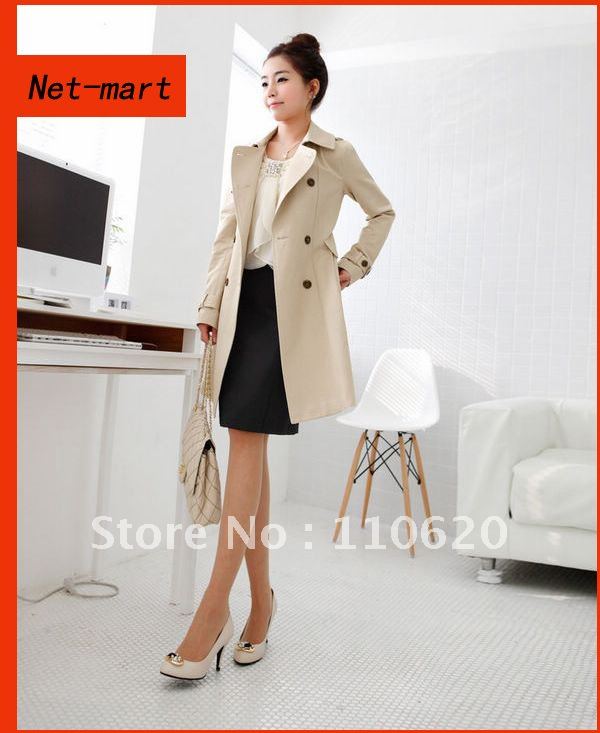 Wolesale / Retail 2012 new brand ladies coat , fashion Trench for women , Autumn and winter woman clothing Free Shipping C702