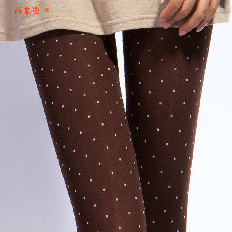 Woman Fashion Dots & Stripes Bamboo Fiber Tights, Lady Warm Pantyhose, Free shipping