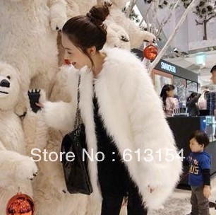 Women artificial fur overcoat rabbit fur outerwear fashion female  fur medium-long vest