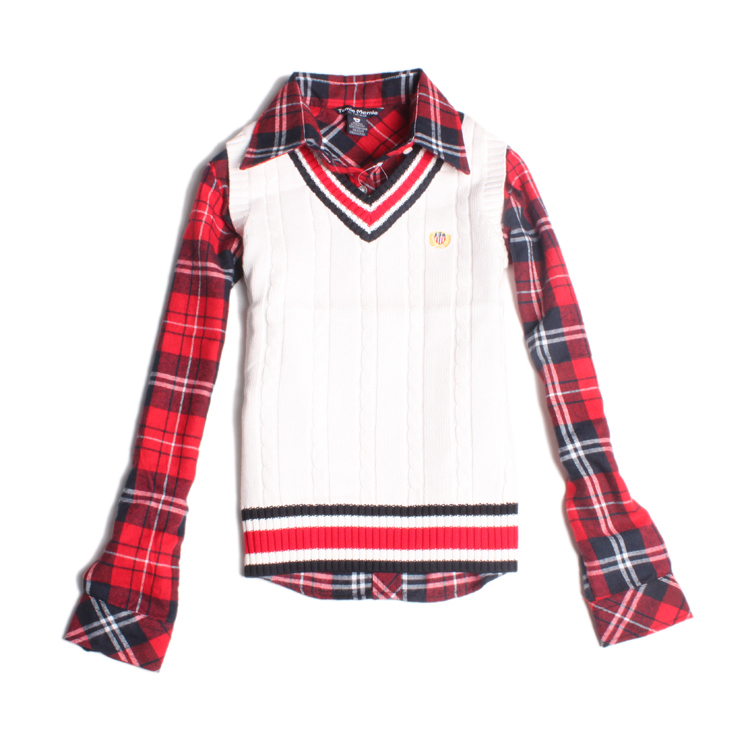 Women autumn and winter sweater vest british style female sweater female V-neck vest sweater