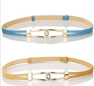 women belt all-match women's thin belt female japanned leather candy color strap casual belt