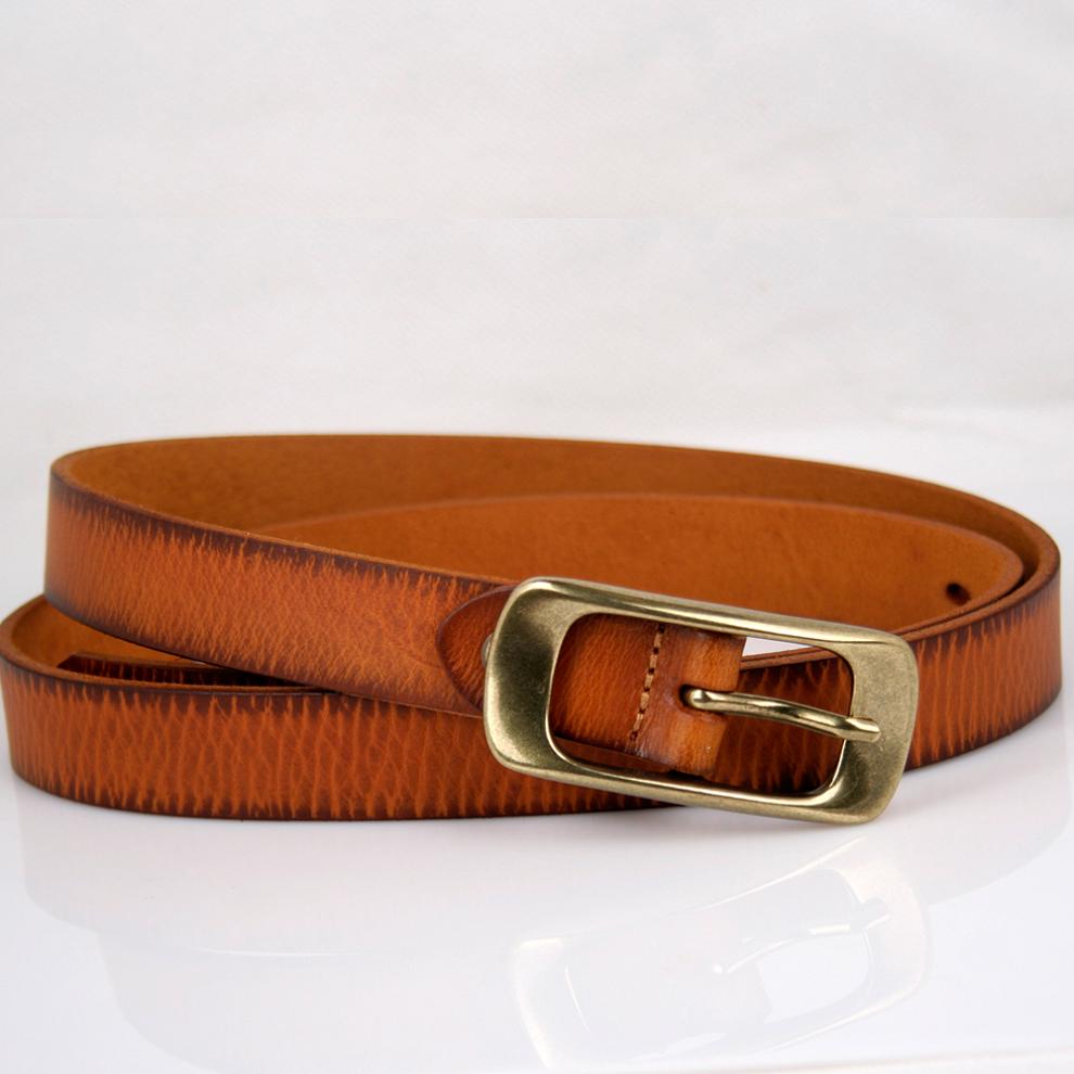 Women belt genuine leather fashion casual pin buckle all-match first layer of cowhide strap