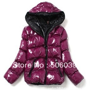 women Bright surface upset cotton-padded jacket