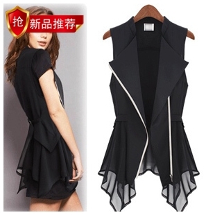 Women coat long section of the 2013 spring and summer new chiffon vest