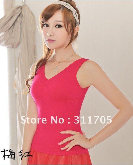 women colorful modal slim vest slimming body sahper (#ny073)  20pcs/lot