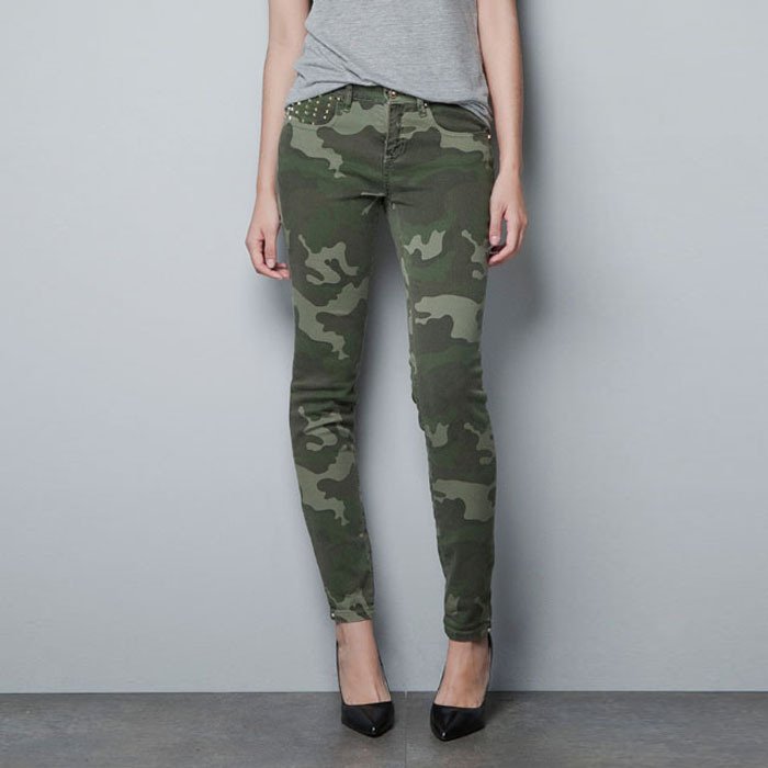 Women Fashion Style Camouflage Pants Ladies Trousers 8791