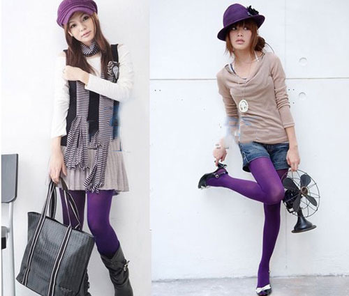 Women Fashion Style Velvet Opaque Pantyhose Color Stockings Tights 80D Leggings