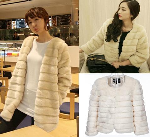 women faux fur coat long and short design overcoat warm winter outerwear free shipping