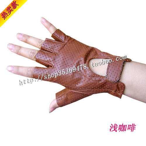 Women genuine leather sheepskin gloves mitring fashion style