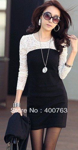 women ladies sexy cotton lace dress, maxi casual dress S M L XL for spring and autumn promotio