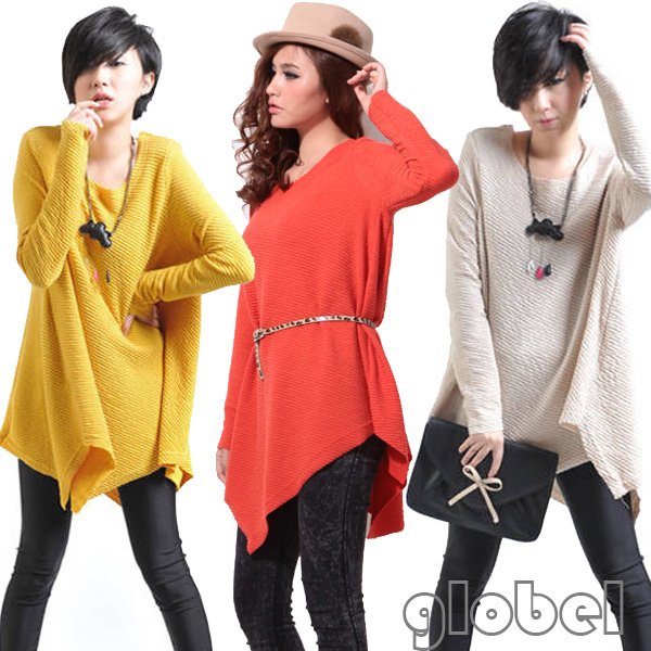 Women Long Sleeves Parka Hoody Fleece Blends Irregular Poncho Blouse Outerwear HR383