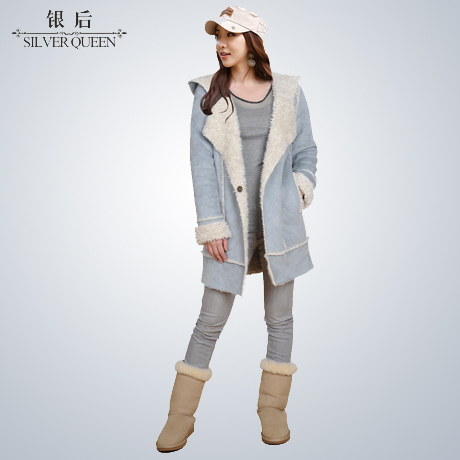 Women Parkas Chamois berber fleece outerwear female wool Long Tops Hoodies thickening outerwear wadded jacket Coat overcoat