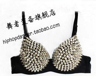 Women party disco all-over spike bra fashion dance bra high quality and beauty design free shipping