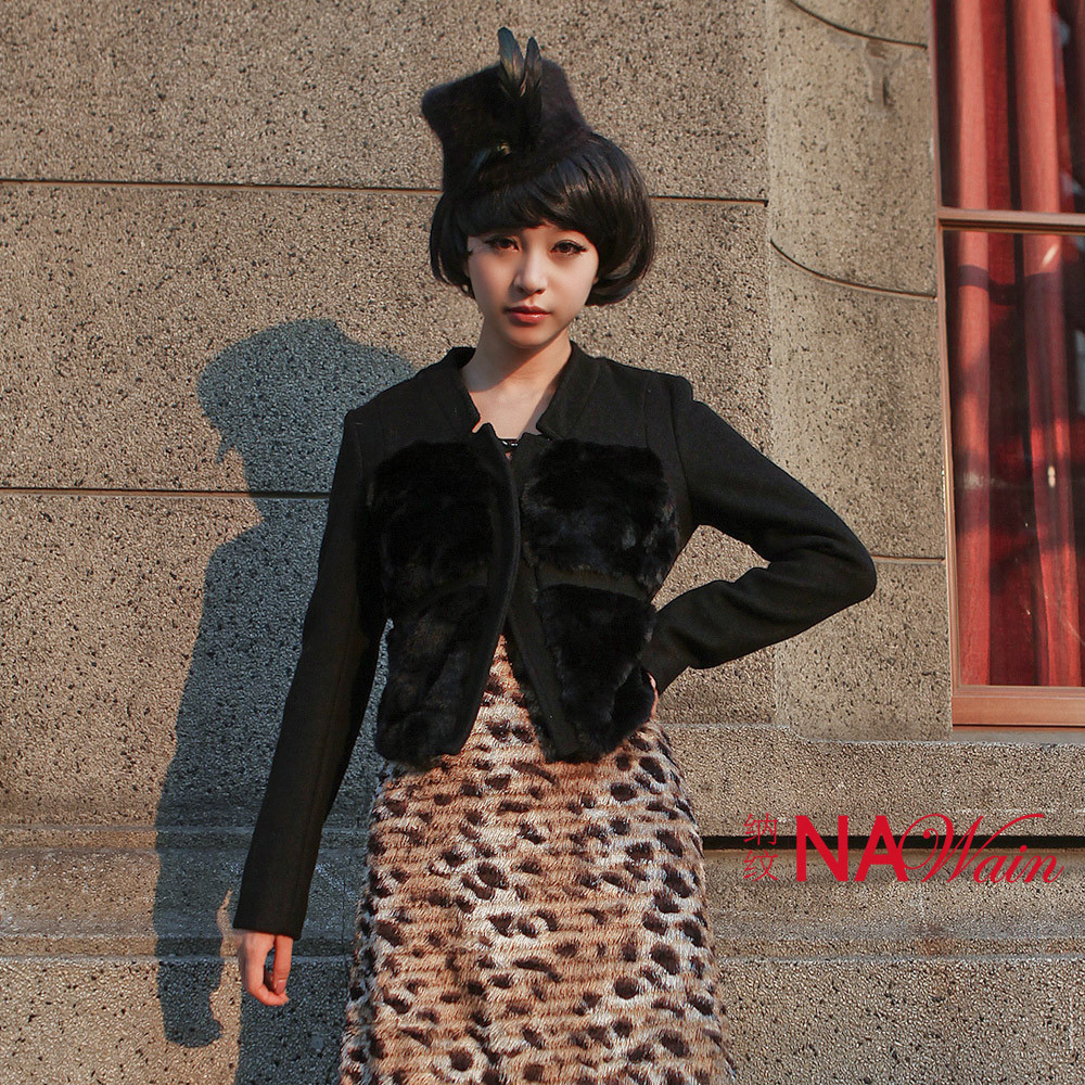 Women's 2011 autumn and winter short design fur outerwear 037515a