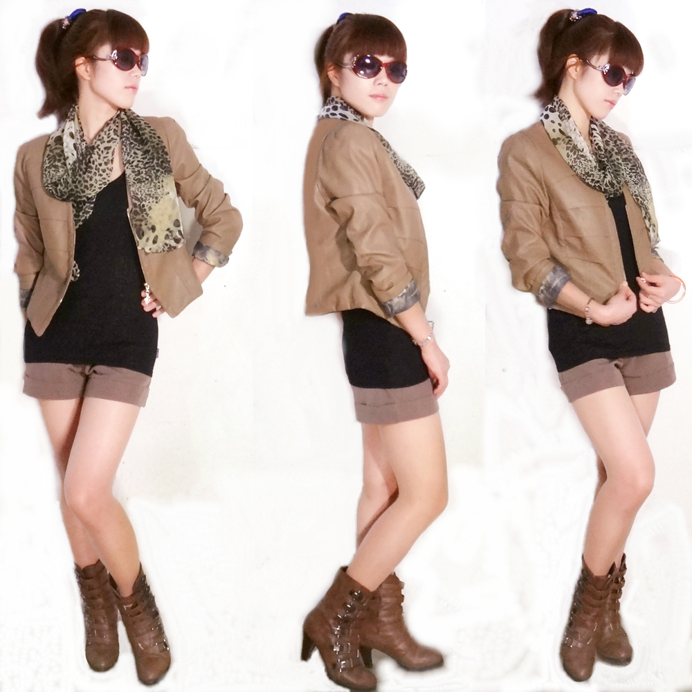 Women's 2011 autumn fashion ol slim coat personality hot-selling leather clothing