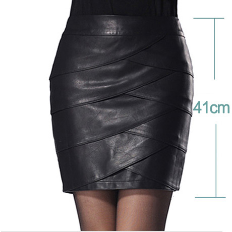 Women's 2012 autumn and winter leather skirt fashion slim bust skirt PU