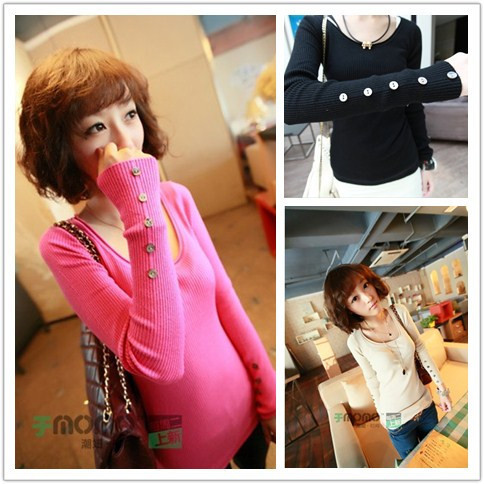 Women's 2012 new arrival autumn fashion basic shirt long-sleeve sweater trend sweater