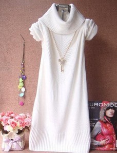 Women's 2012 spring the trend of the sweet turtleneck slim hip blousier sweater medium-long sweater female