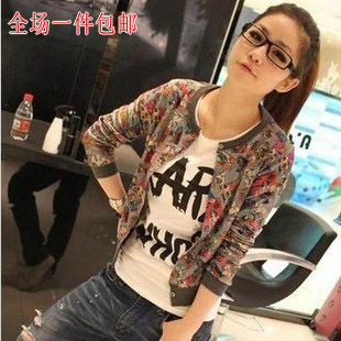 Women's 2012 summer outerwear cartoon short jacket cartoons coat summer women's