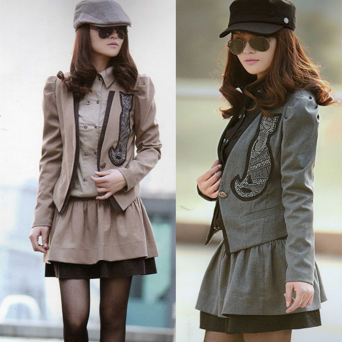 Women's 2013 spring new arrival professional set long-sleeve outerwear short skirt twinset dress