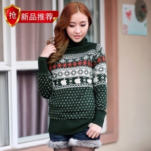 Women's 2013 spring slim knitted long-sleeve basic pullover sweater Women 5862