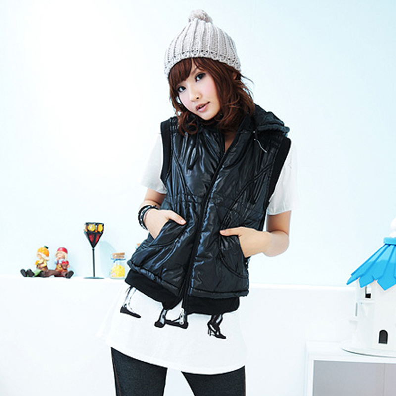 Women's 2013 spring solid color weatherproof with a hood cardigan vest outerwear