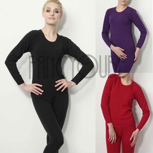 Women's 2pcs double-deck Ultra soft Thermal Underwear Set(top+Pants) NXYY6812