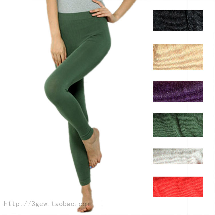 Women's autumn and winter super soft high-elastic slim seamless in high waist legs loop pile warm legging pants